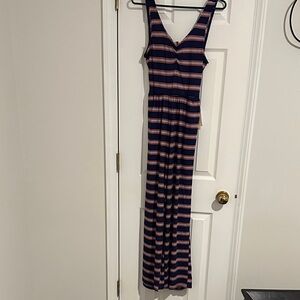 Kohl's Navy and Pink Striped romper